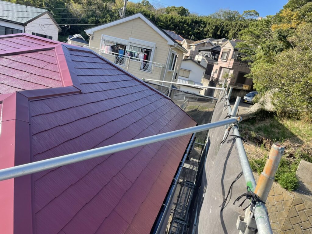 屋根塗装施工完了