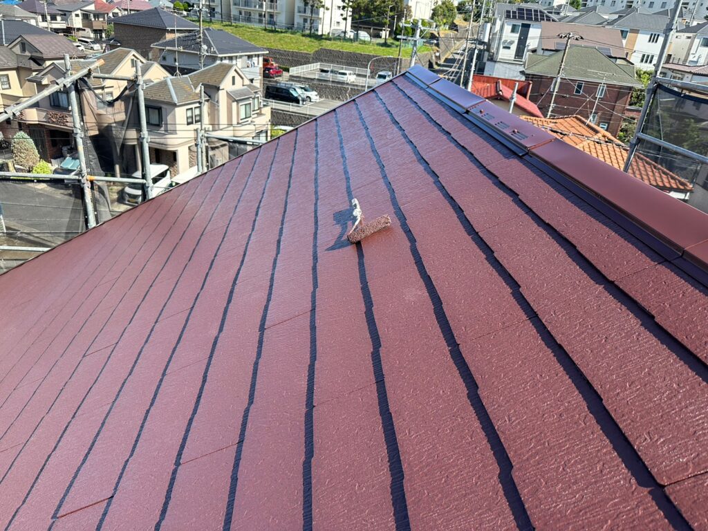 屋根上塗り