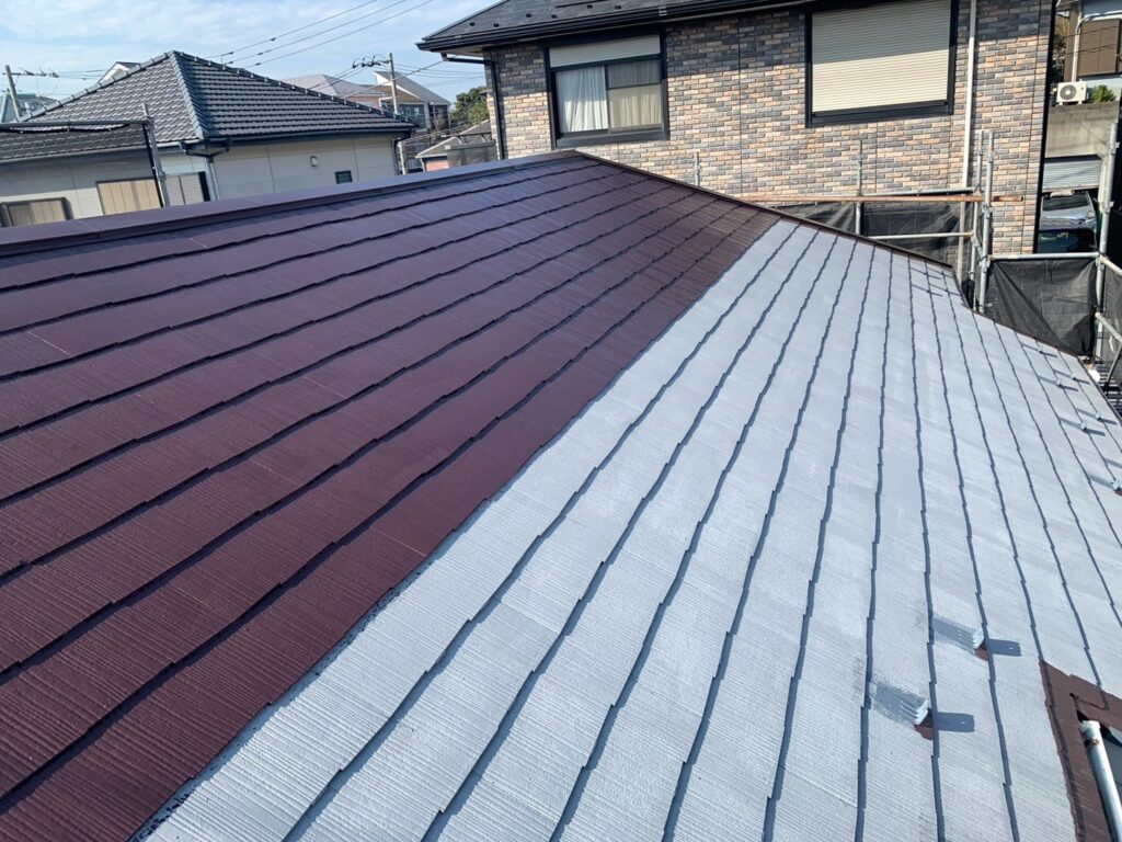 屋根中塗り