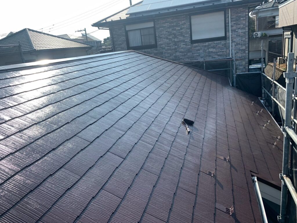 屋根上塗り