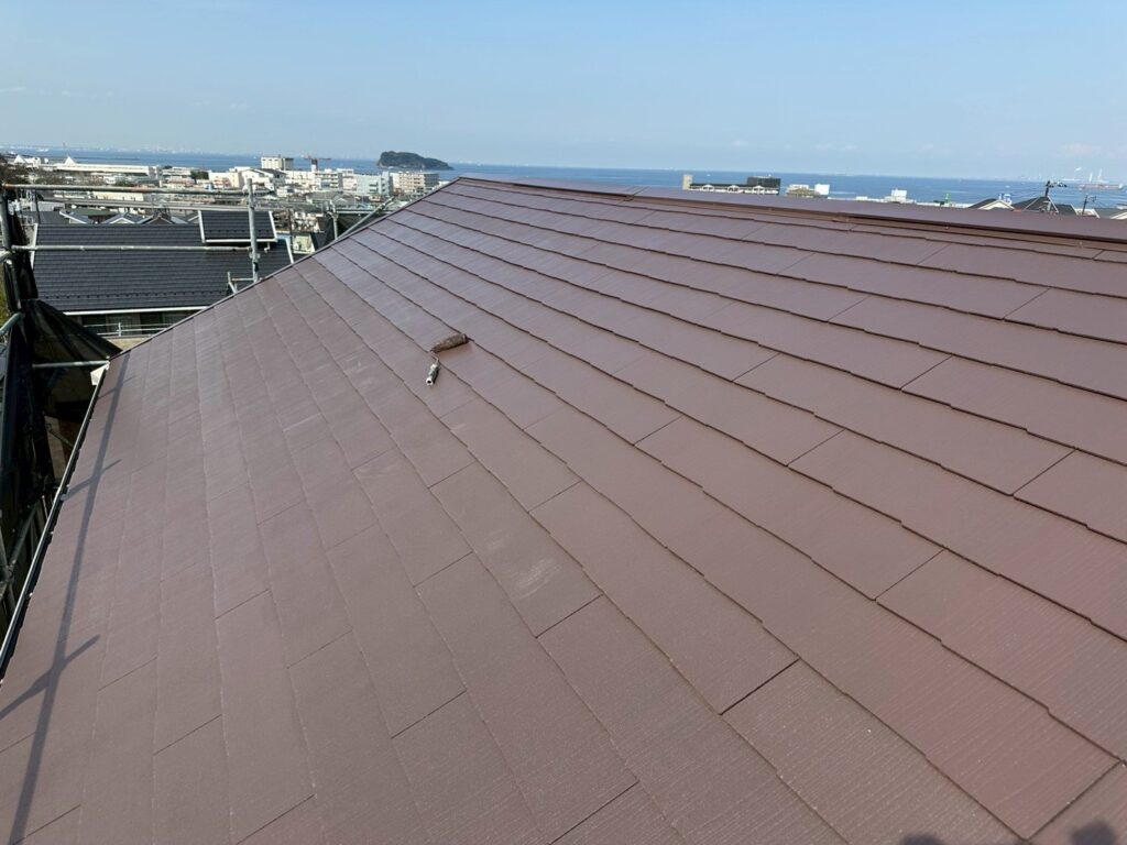 屋根上塗り