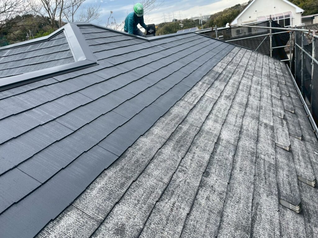 屋根中塗り