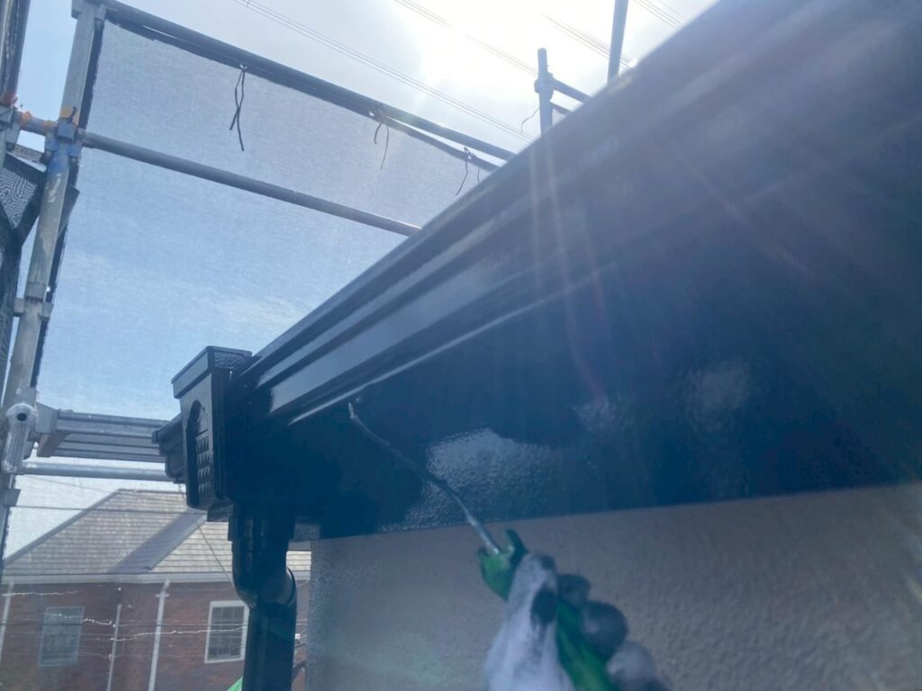 横樋上塗り1回目