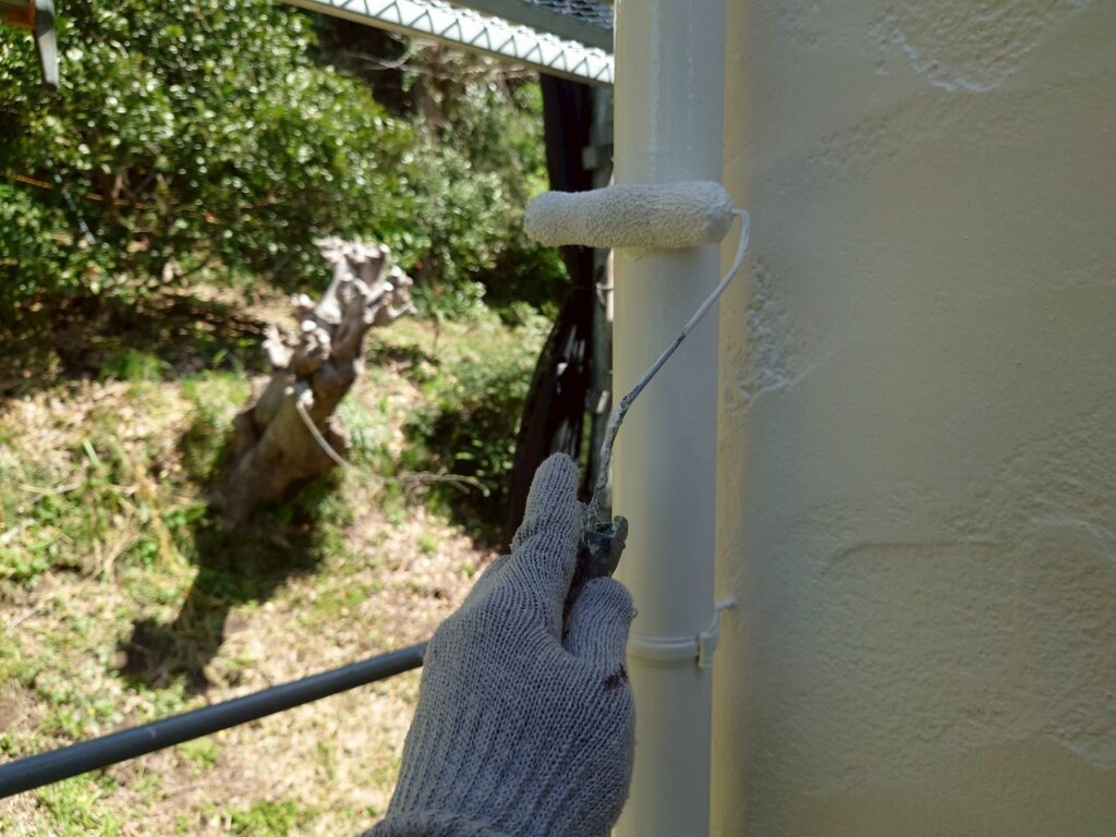 雨樋上塗り2回目
