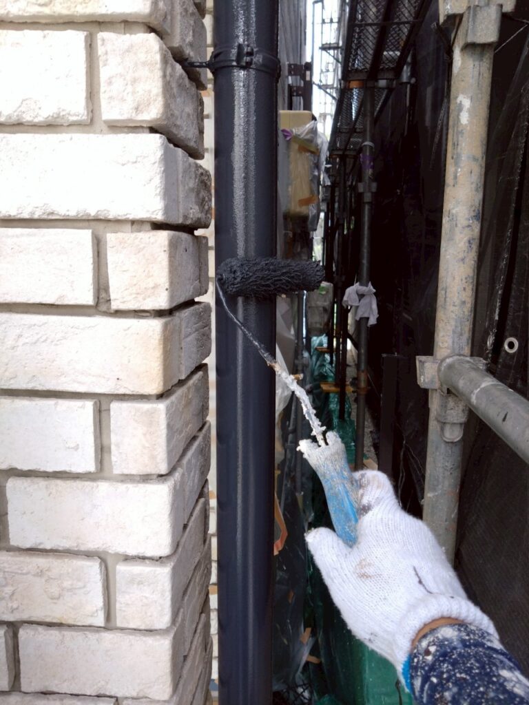 雨樋上塗り2回目