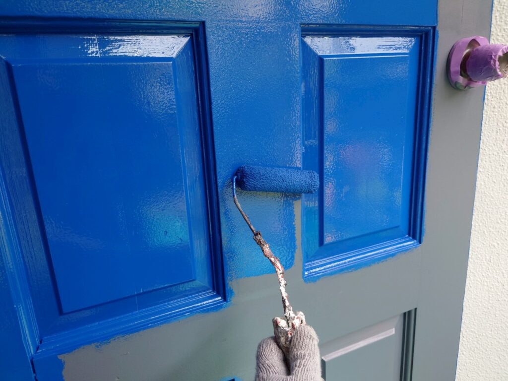 玄関ドア上塗り