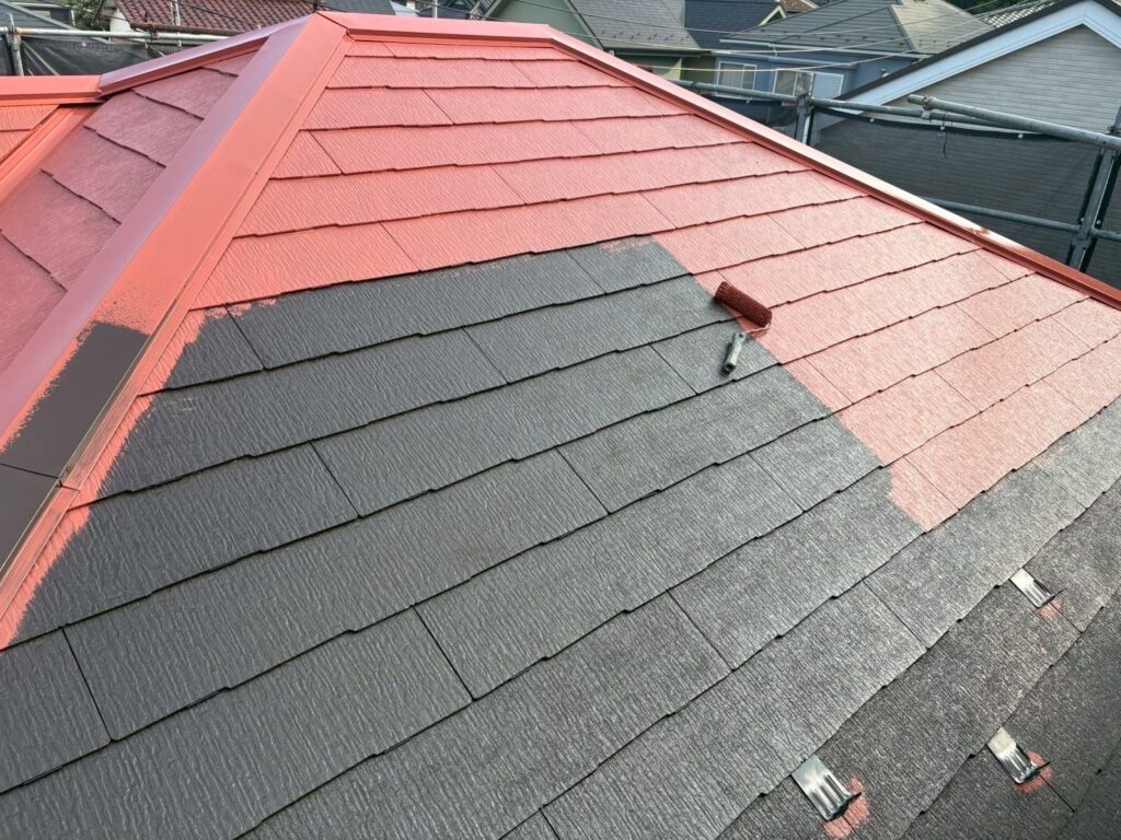 屋根中塗り