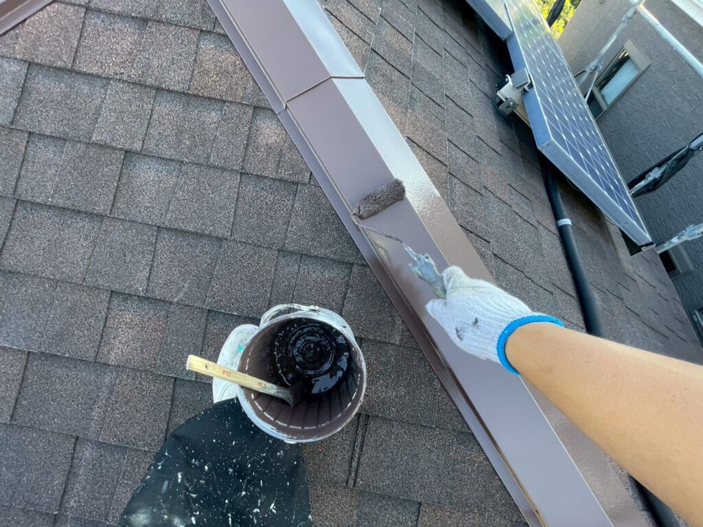 棟板金上塗り