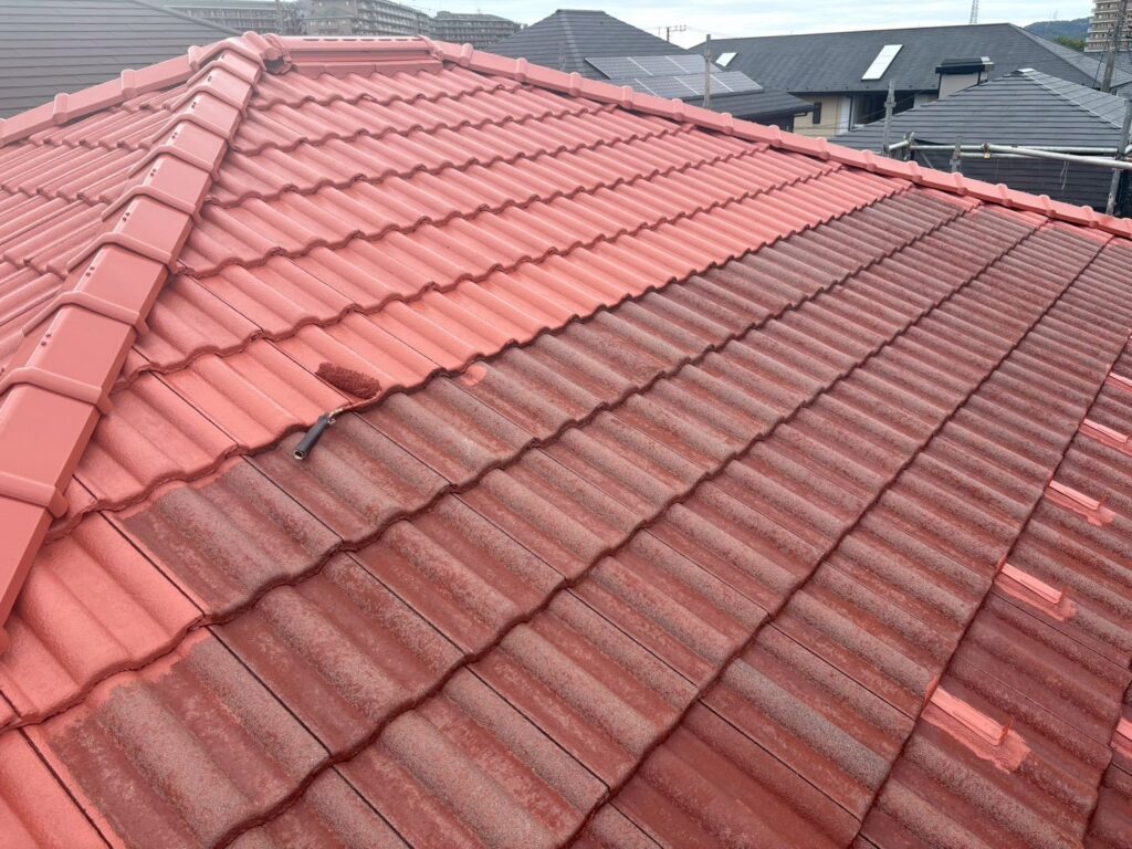 屋根中塗り
