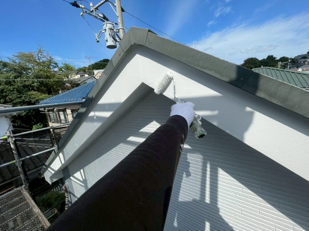 破風下塗り2回目