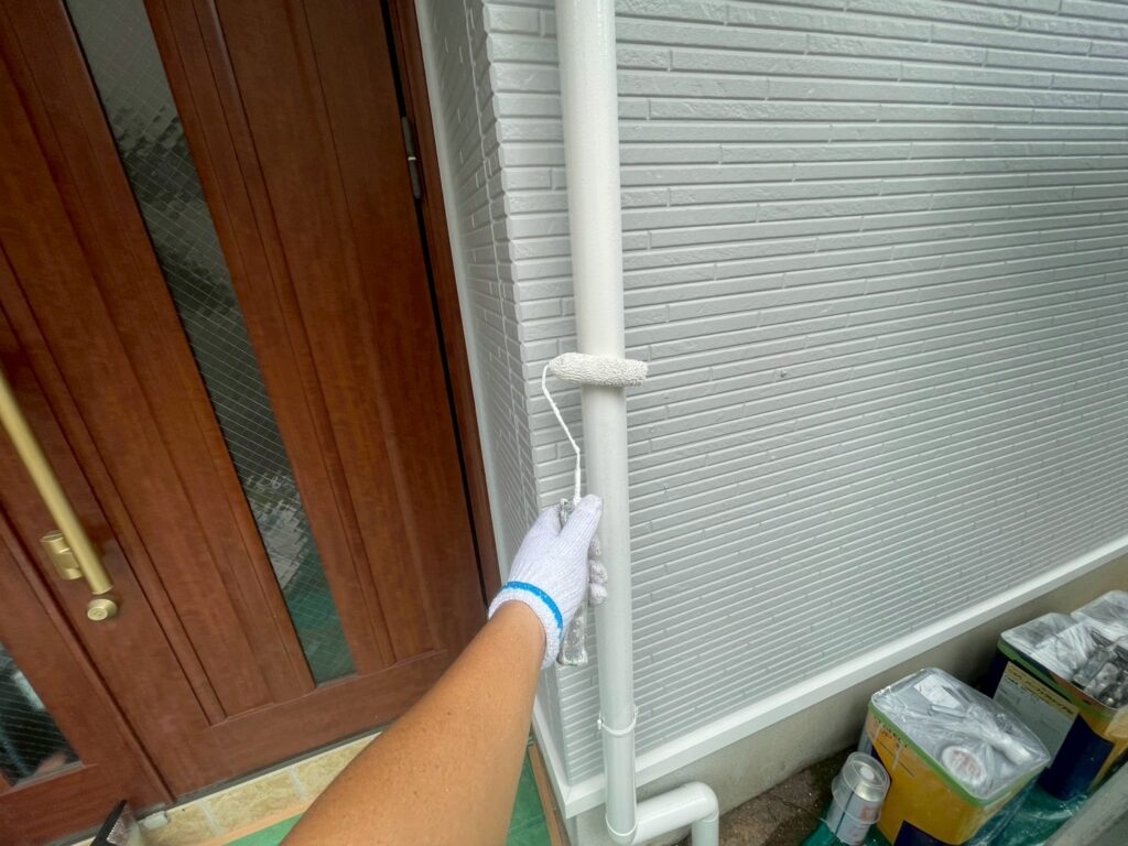 雨樋上塗り2回目