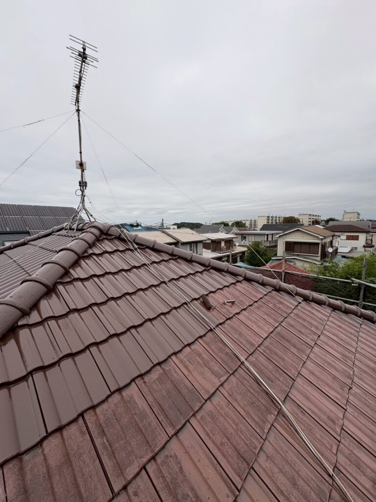 屋根中塗り