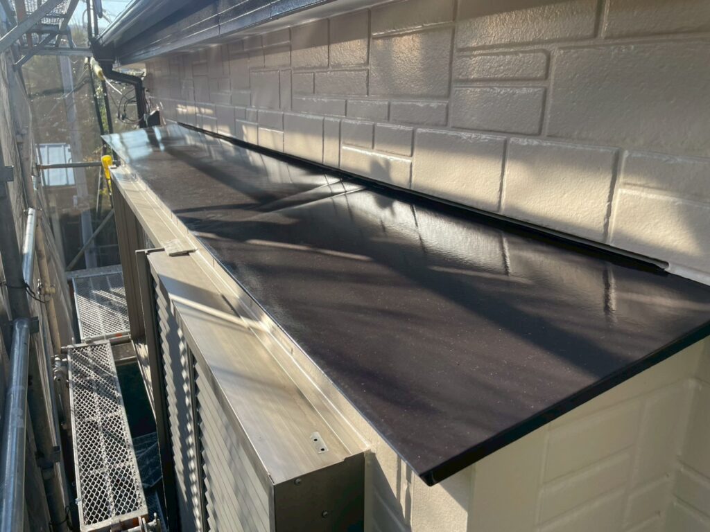 霧よけ庇施工完了