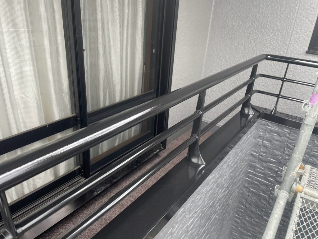 ベランダ手すり施工完了