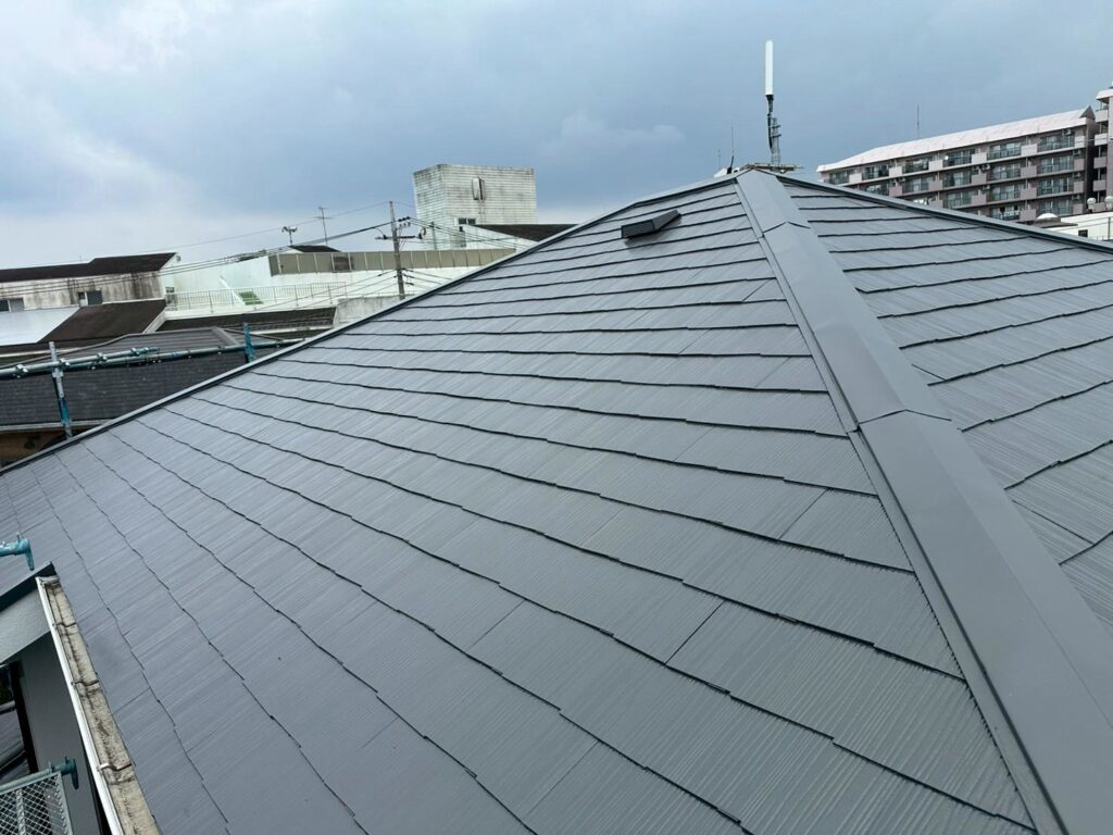 屋根塗装施工完了