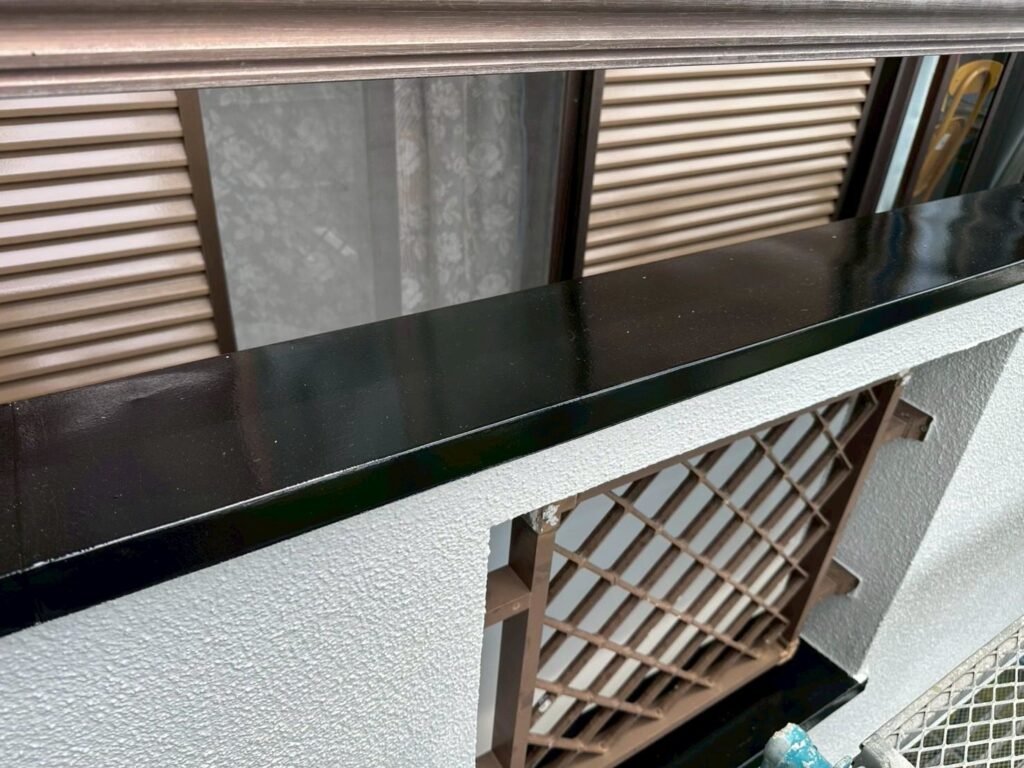 ベランダ手すり塗装施工完了